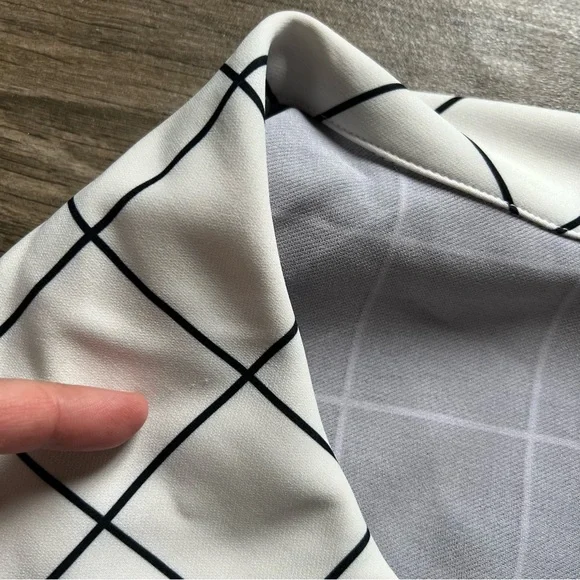 Retrolicious London Calling Dress Black and White Grid Print Dress size Large - Picture 6 of 10